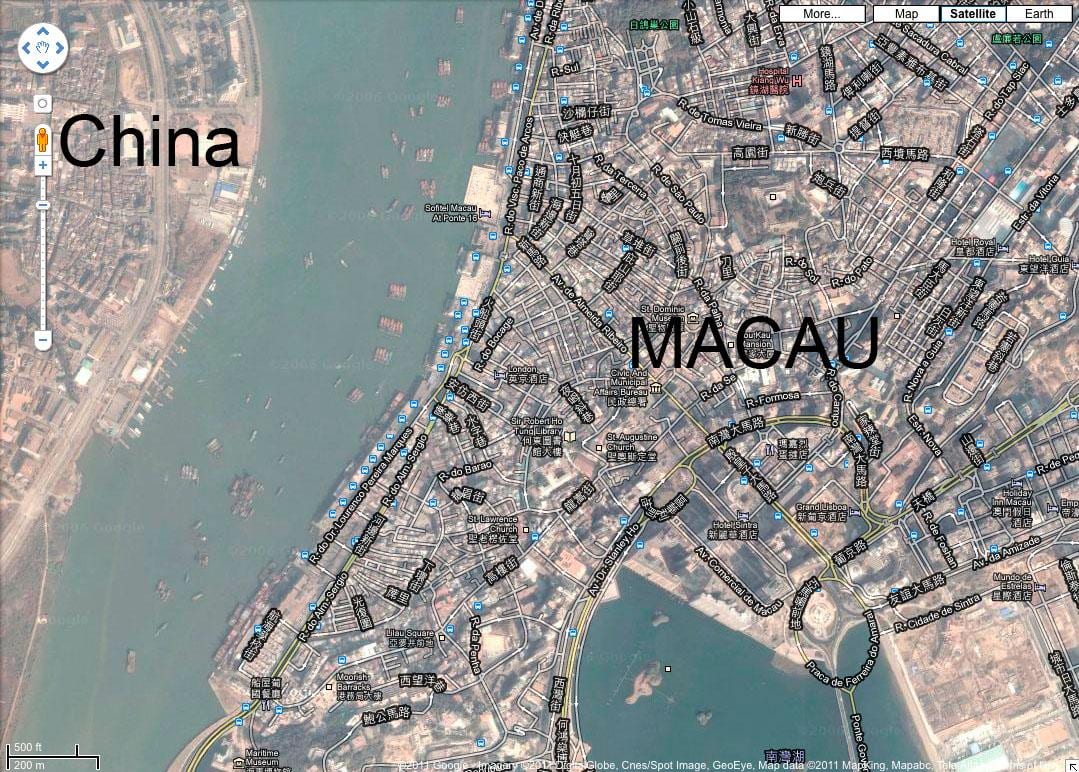 ਨਕਸ਼ਾ ਦੇ ਸਨ malo Macau