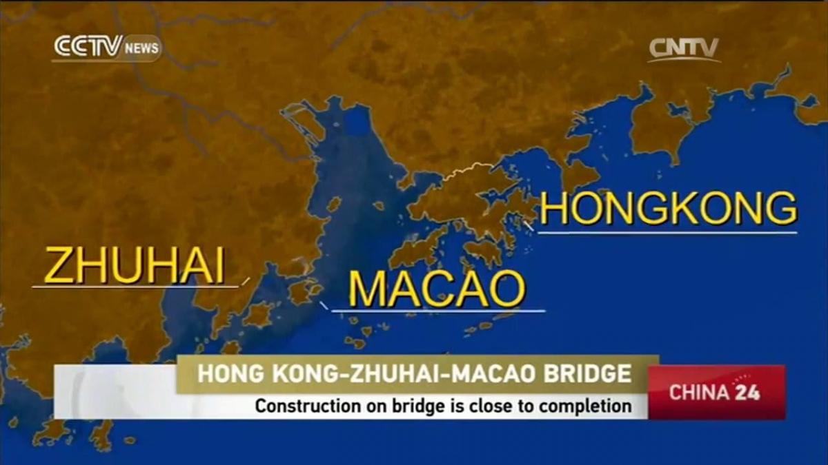 hong kong ਤੱਕ Macau ਪੁਲ ਦਾ ਨਕਸ਼ਾ