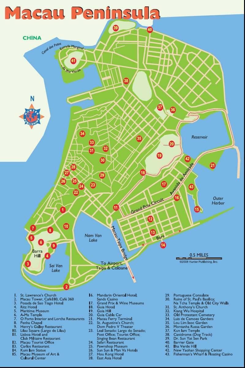 Macau ਬਾਰ ਨਕਸ਼ਾ