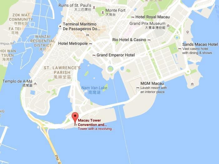 ਨਕਸ਼ਾ Macau ਦੇ ਟਾਵਰ