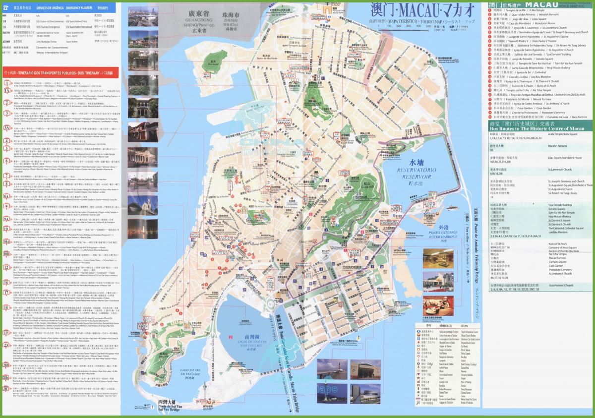 Macau ਬੱਸ ਰਸਤਾ ਦਾ ਨਕਸ਼ਾ