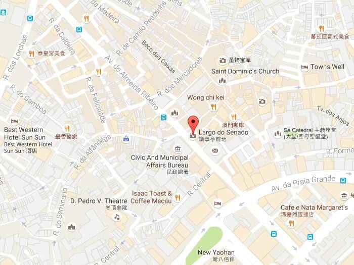 ਨਕਸ਼ਾ ਦੇ senado ਵਰਗ Macau