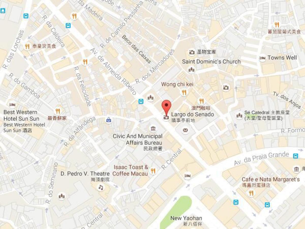 ਨਕਸ਼ਾ ਦੇ senado ਵਰਗ Macau