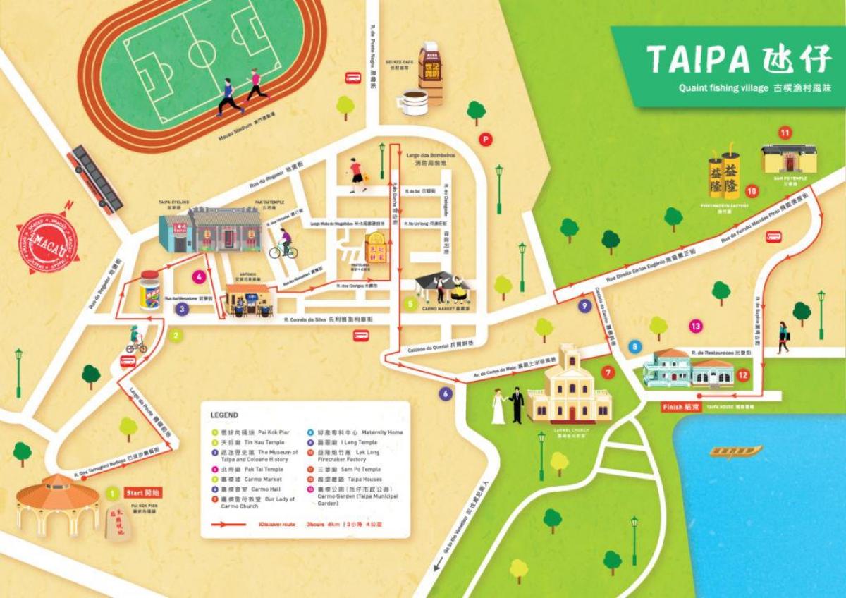 ਨਕਸ਼ਾ ਦੇ taipa ਪਿੰਡ ਦਾ ਨਕਸ਼ਾ