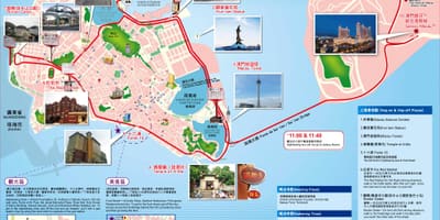 ਨਕਸ਼ਾ Macau ਦੇ ਯਾਤਰੀ ਆਕਰਸ਼ਣ